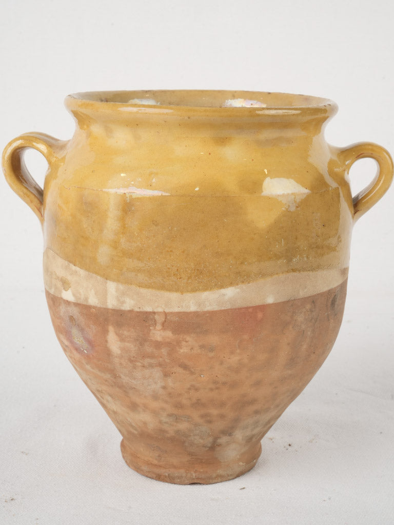 Vintage French terracotta confit pot