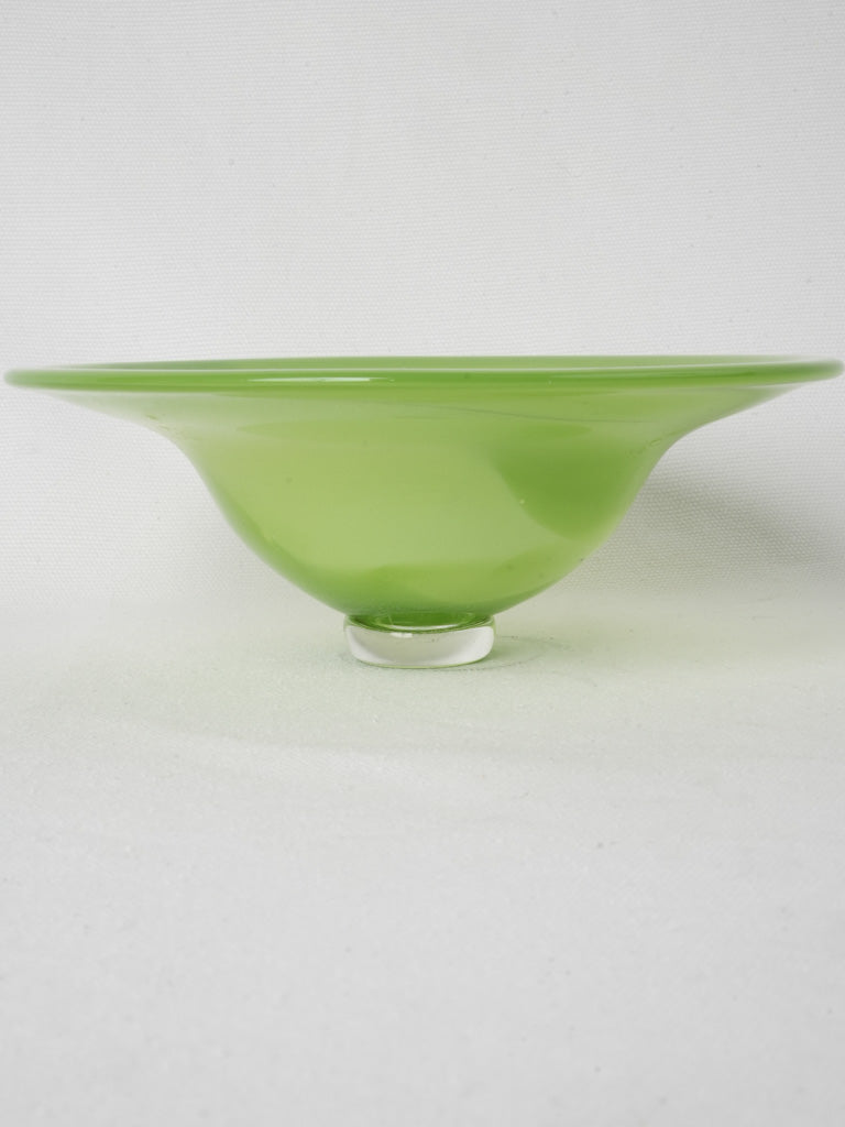 Striking green glass vide-poche bowl