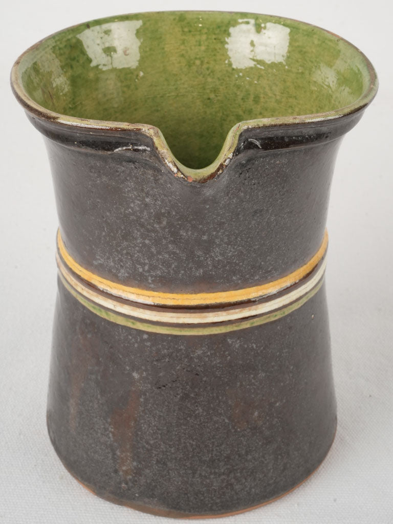 Earthy decorative ceramic pitcher