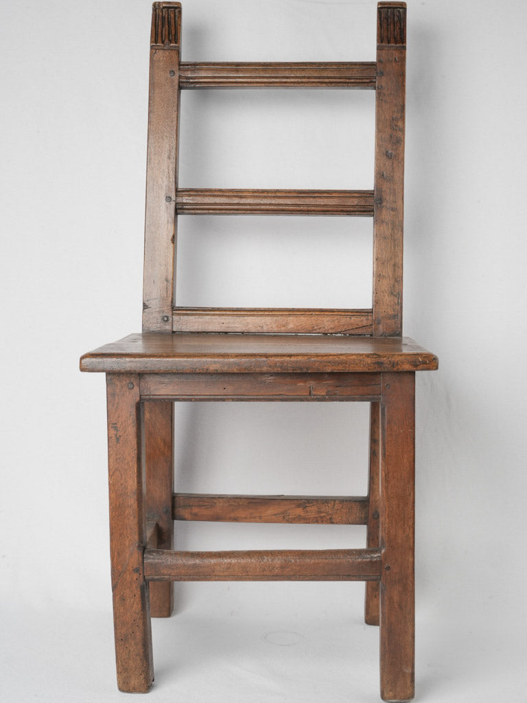 Authentic, endearing, rich, 18th-century, French, ladderback chair