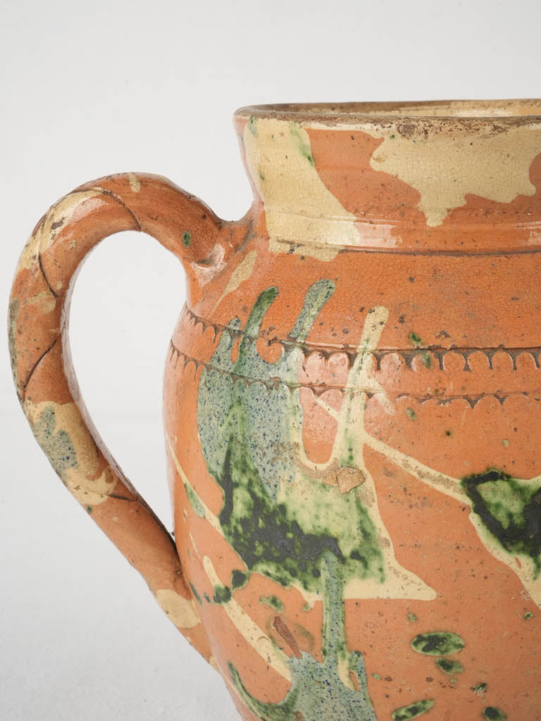 Handcrafted Bertoux pottery pitcher