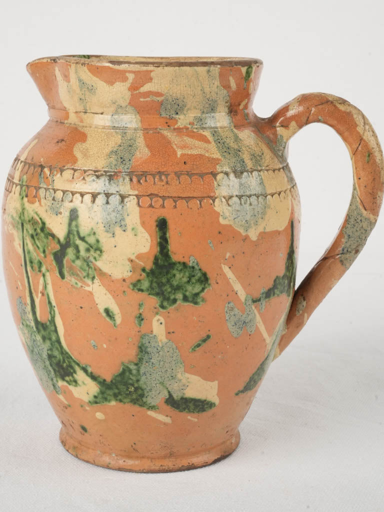 Rustic French earthenware pitcher