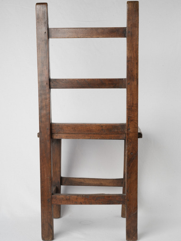 Warm, patina, rustic, French, walnut, ladderback chair