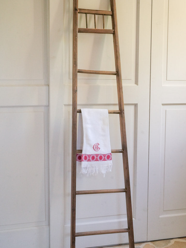 Aged, elegant brocante wooden ladder