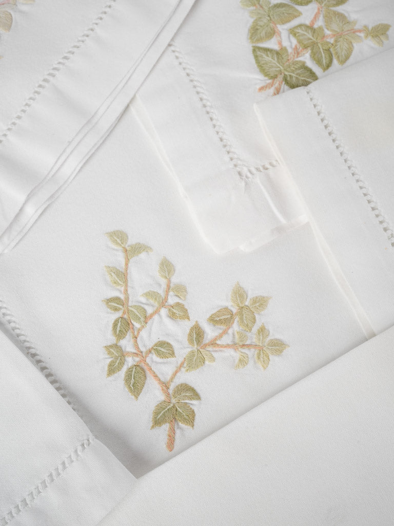 Timeless, French country hemstitched table napkins