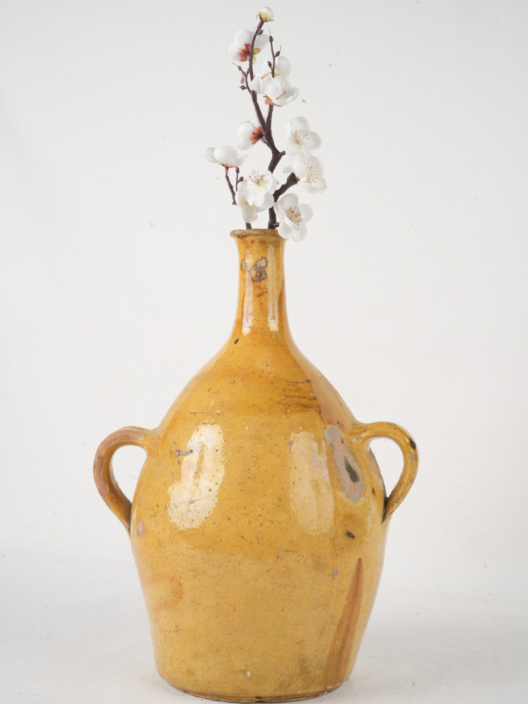 Rustic ocher glazed vessel