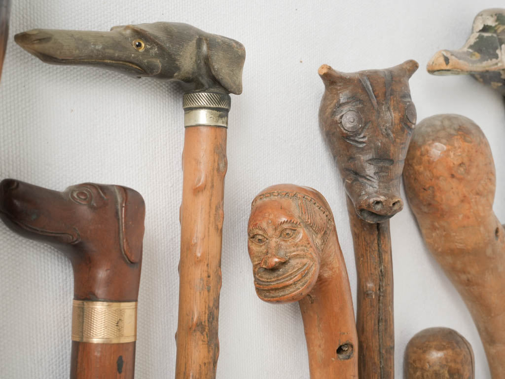 Intricate, collectible wooden walking canes