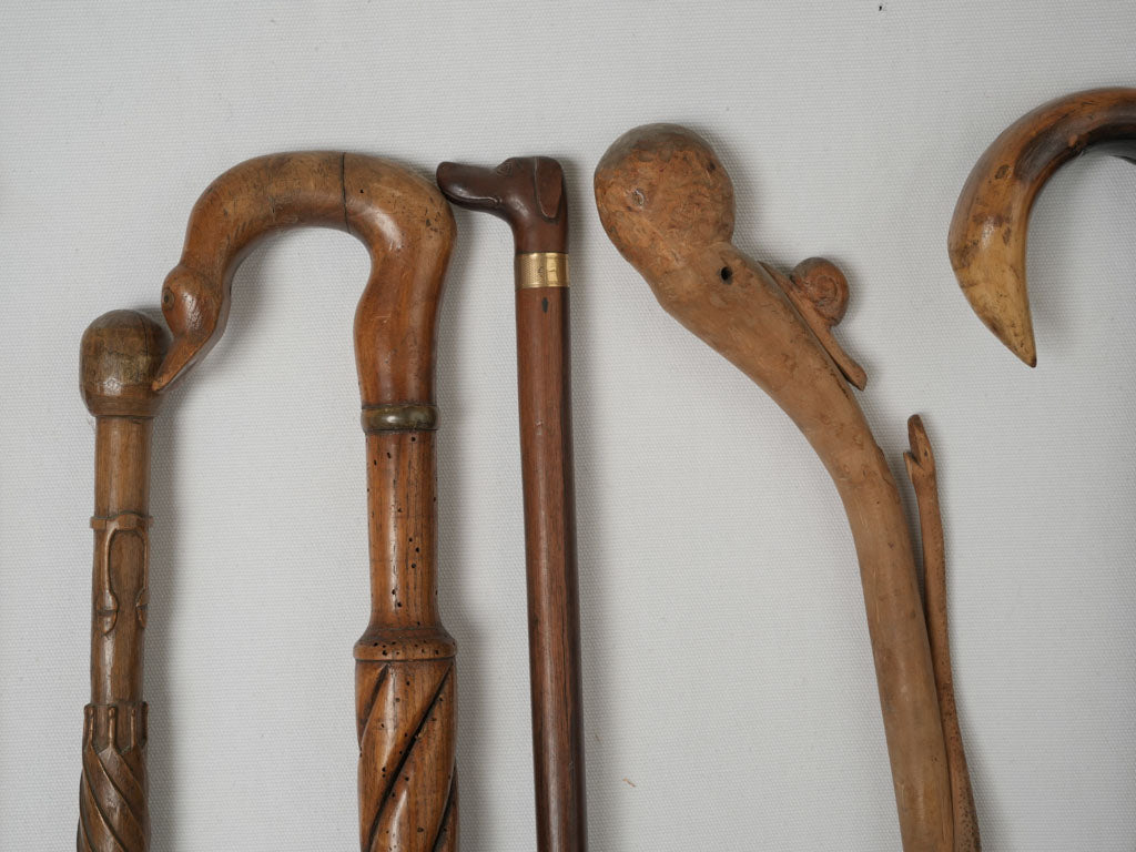 Charming, handcrafted wooden walking canes