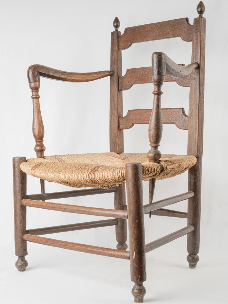 Vintage Provençal ladderback armchair