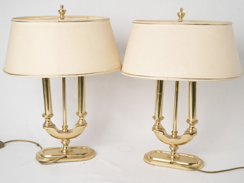 Classic oval beige lamp shades