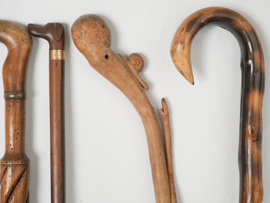 Unusual, vintage French walking canes