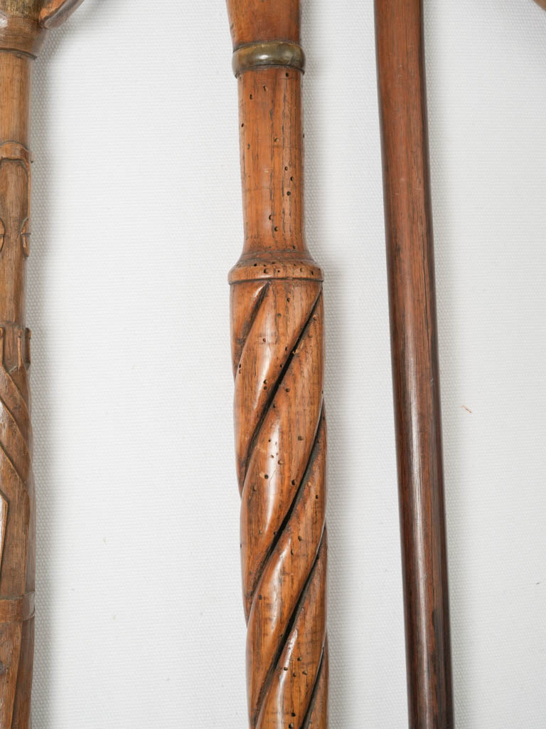 Carved, historical wooden canes