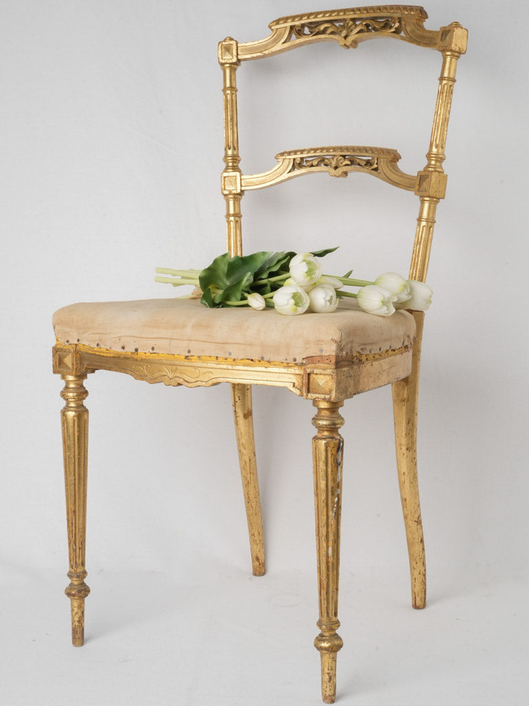 Antique Louis XVI Giltwood Chair