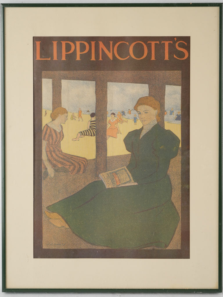 Vintage Lippincotts Magazine Cover Poster