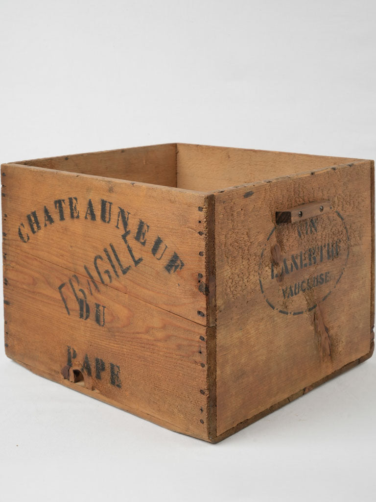 Vintage rustic wooden wine crate