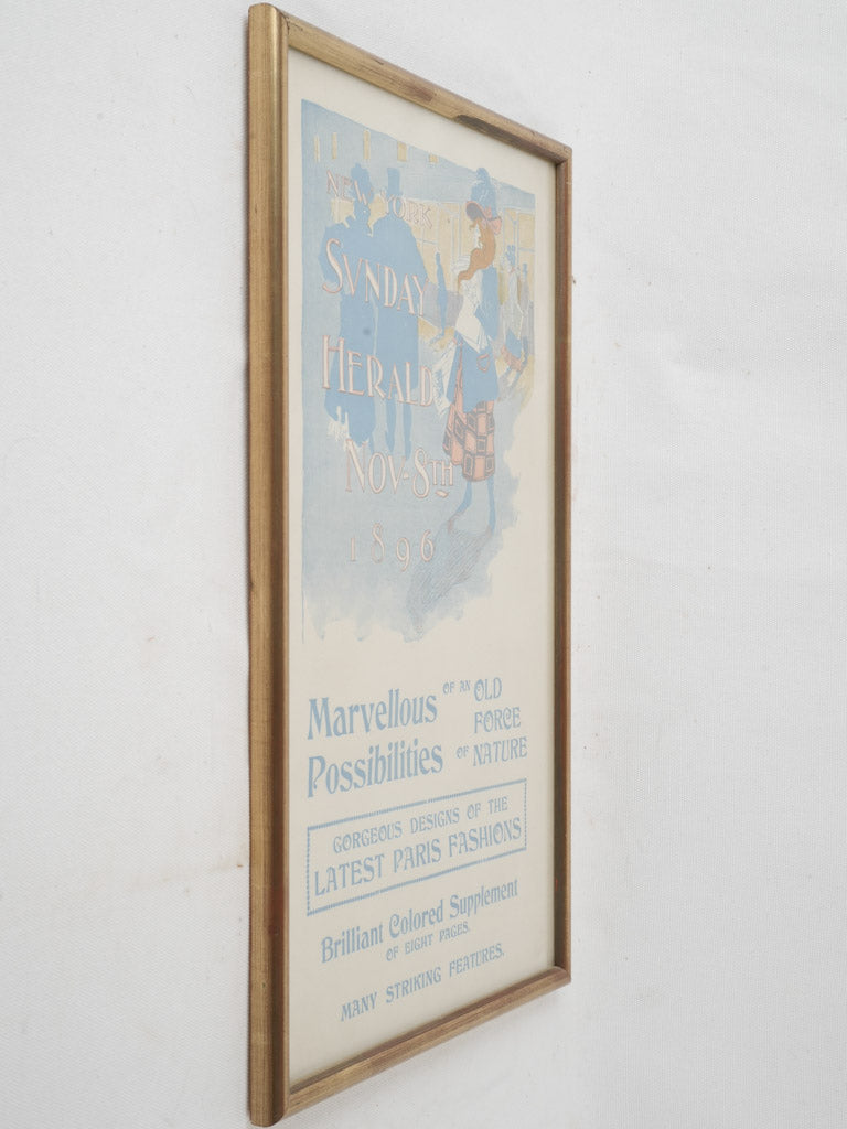 Antique Framed Newspaper Advertisement