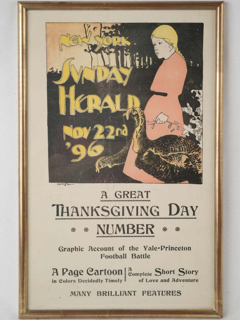 Vintage New York Sunday Herald Poster