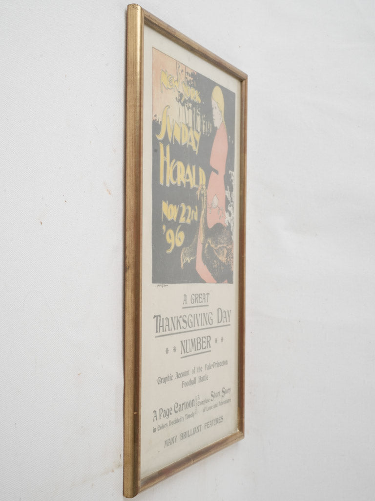 Aged and authentic newsprint poster