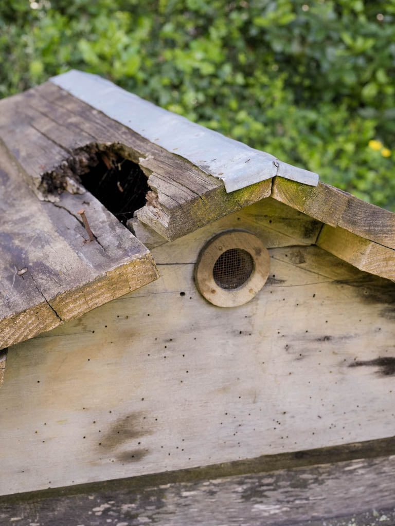 Vintage, rustic, wooden French beehives