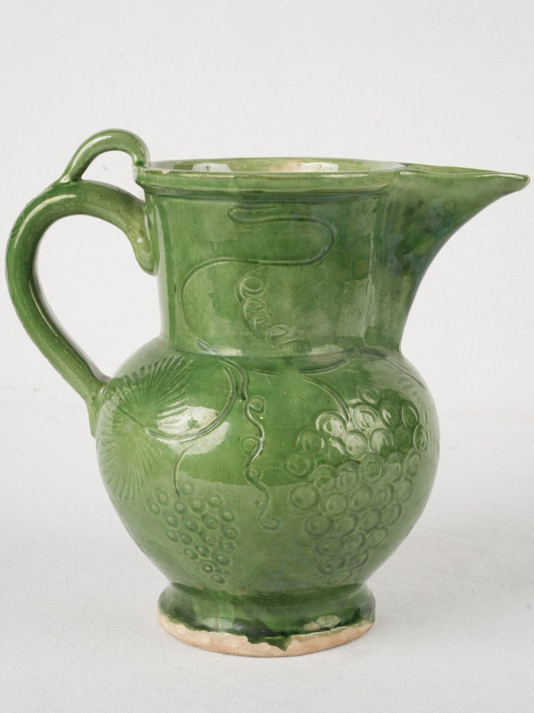 Artisanal handcrafted earthenware pitcher