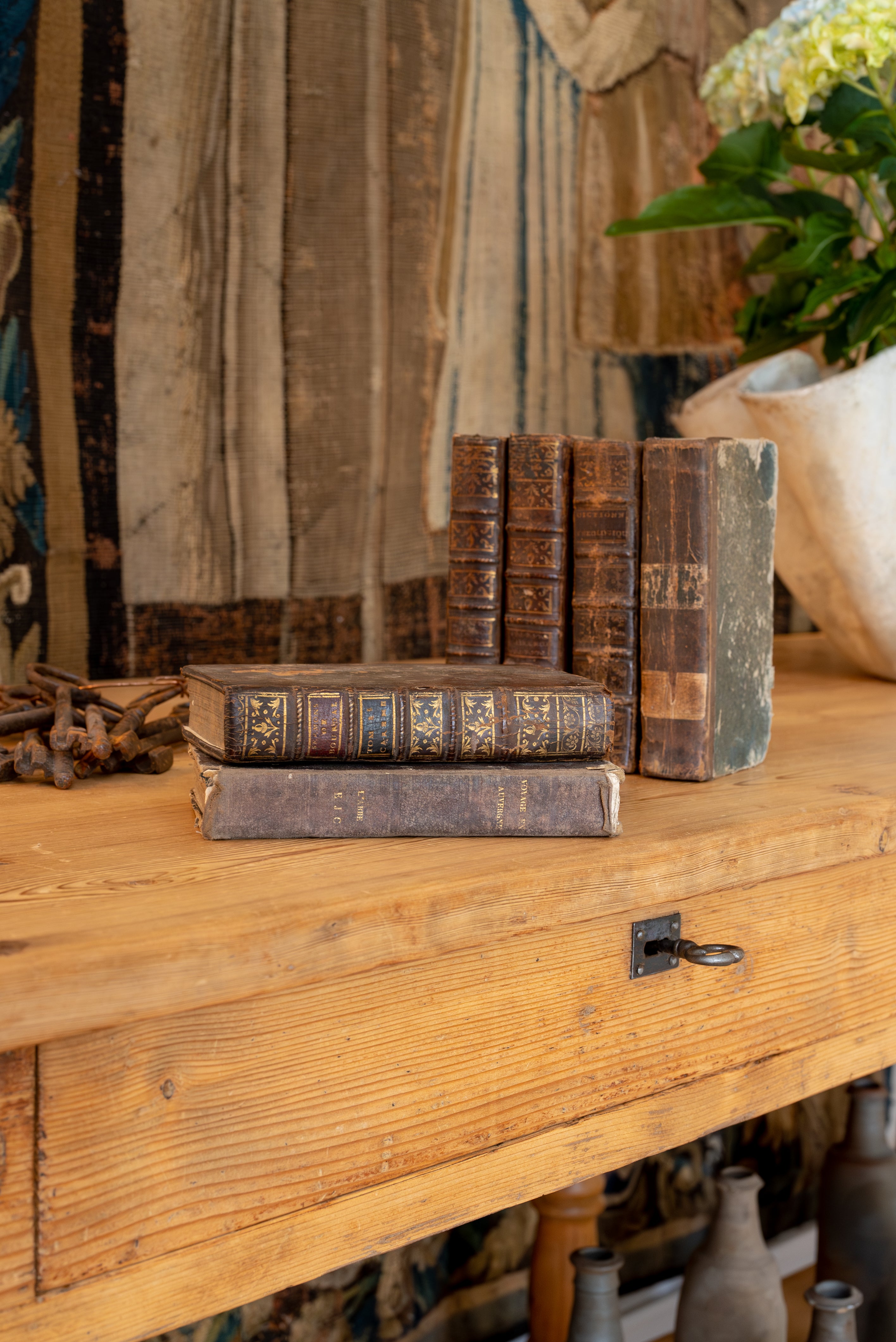 Six small hardcover books, 18th and 19th century