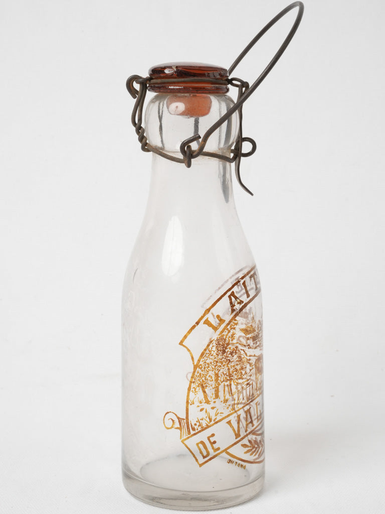 Historic French Glass Milk Container