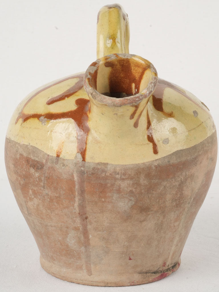 Historic expressive brown-splashed vessel  