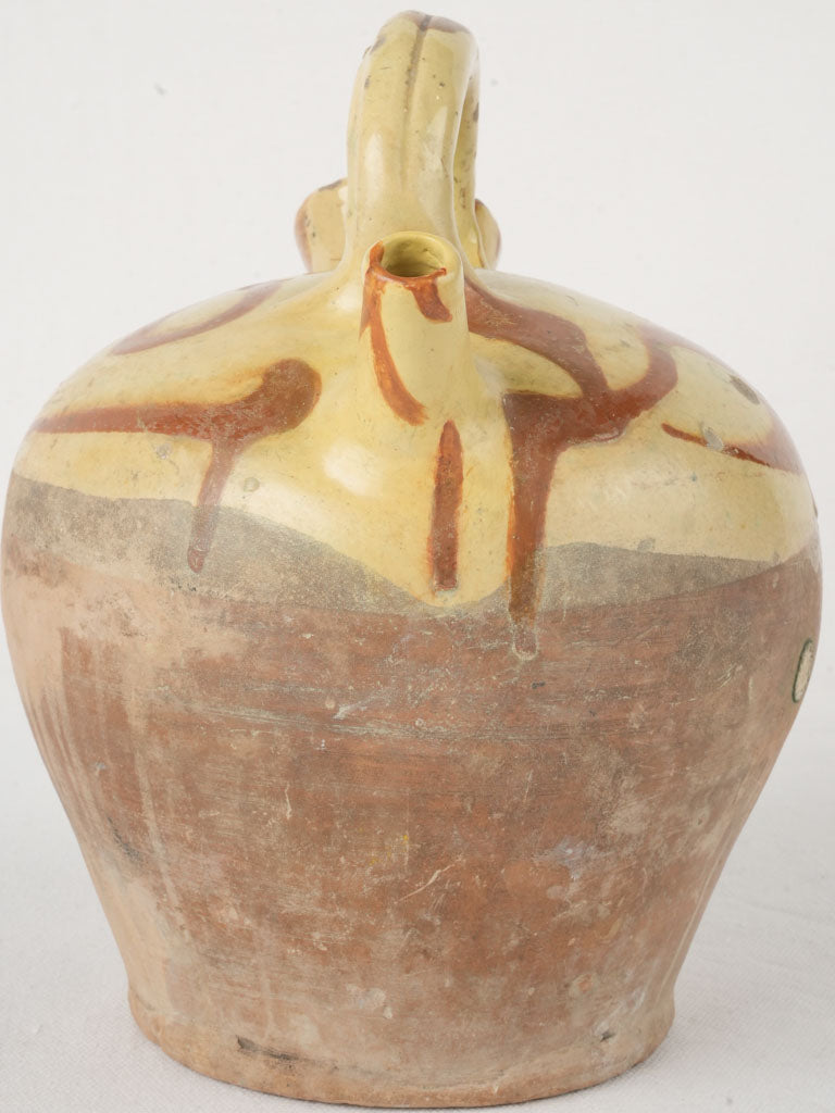 Rustic enclosed-top ceramic urn  