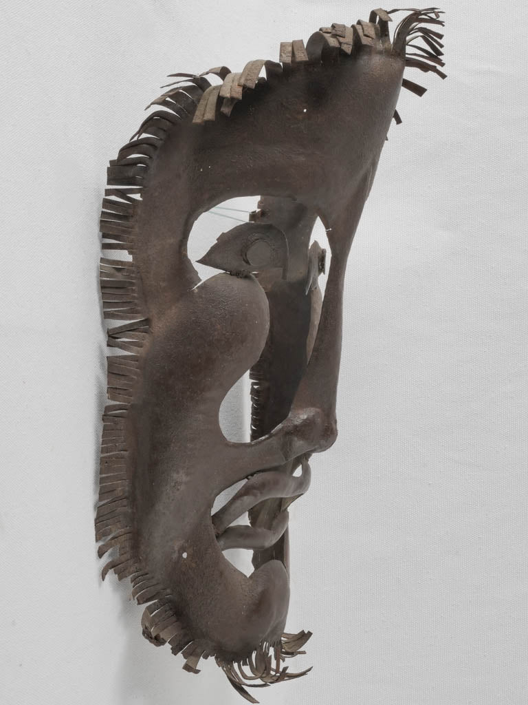 Raw Metal Jean Cocteau-Inspired Sculpture