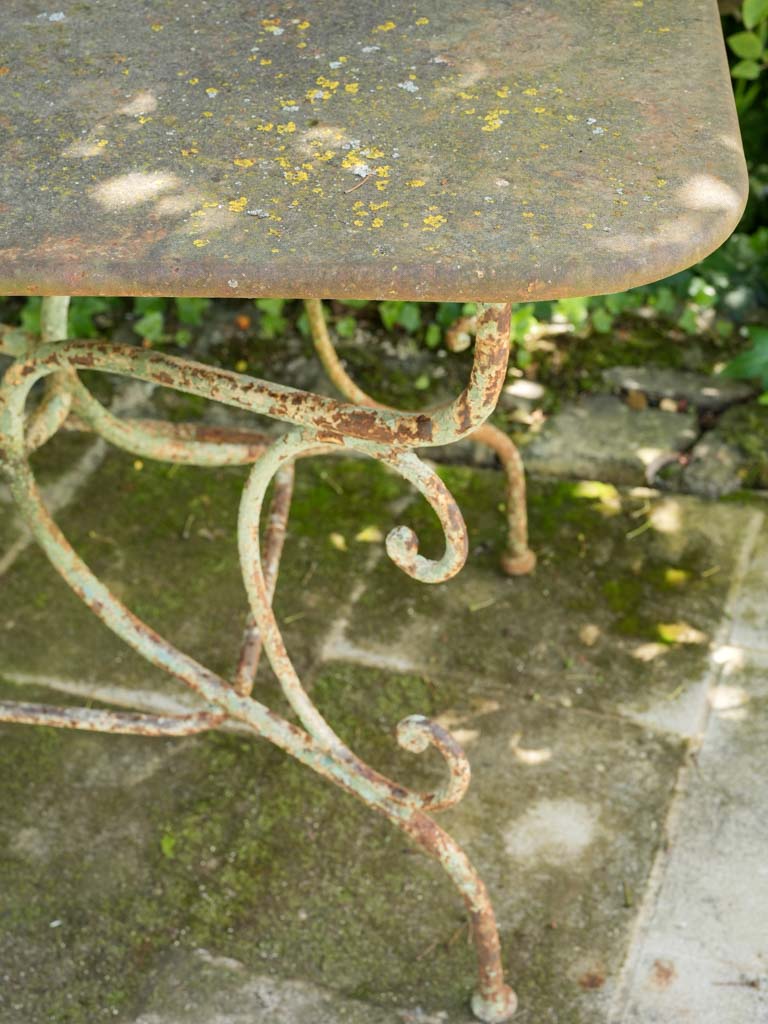 Aged, rustic French dining table