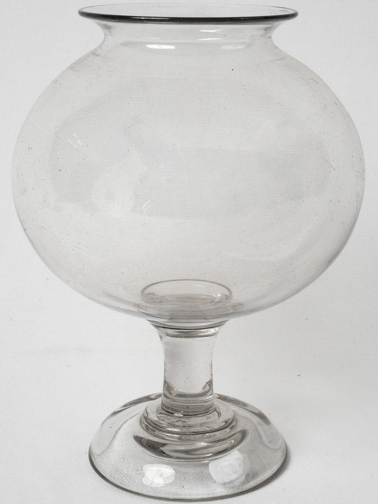 French, Antique, Blown Glass Sangsue Leech Jar