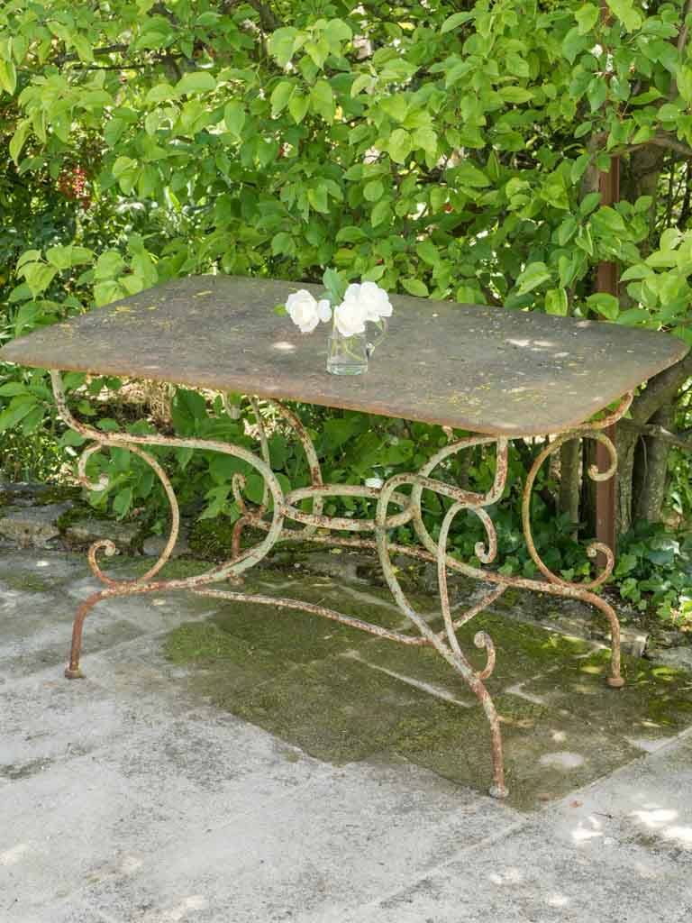 Vintage, rustic French garden table