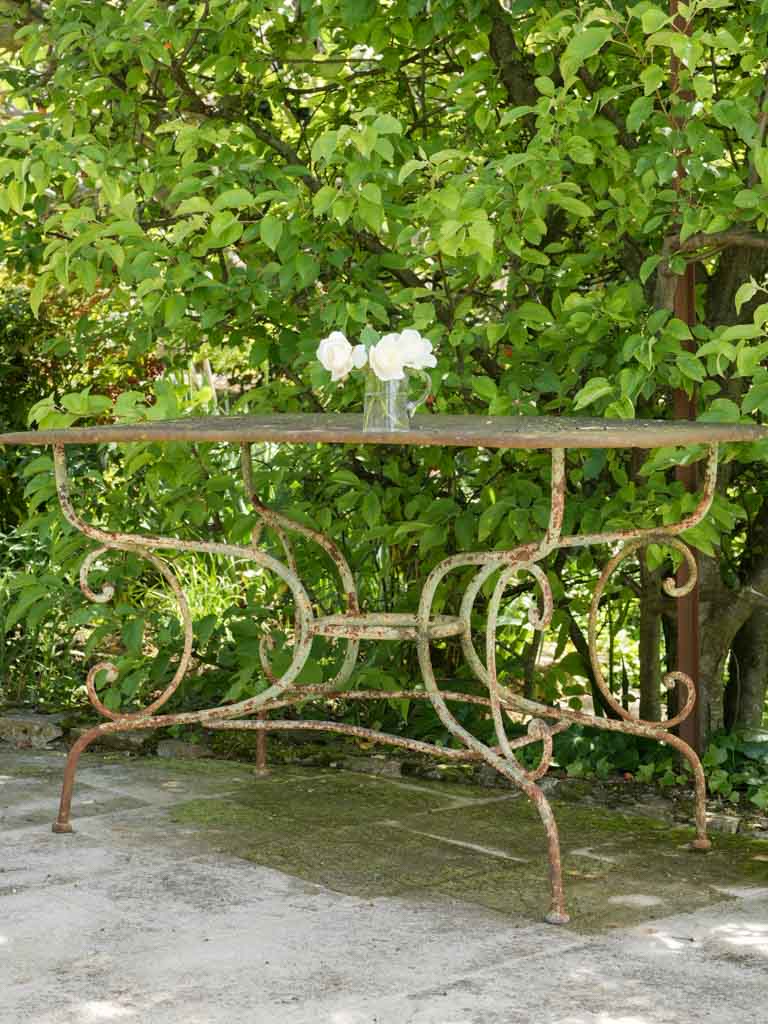 Weathered, vintage garden table