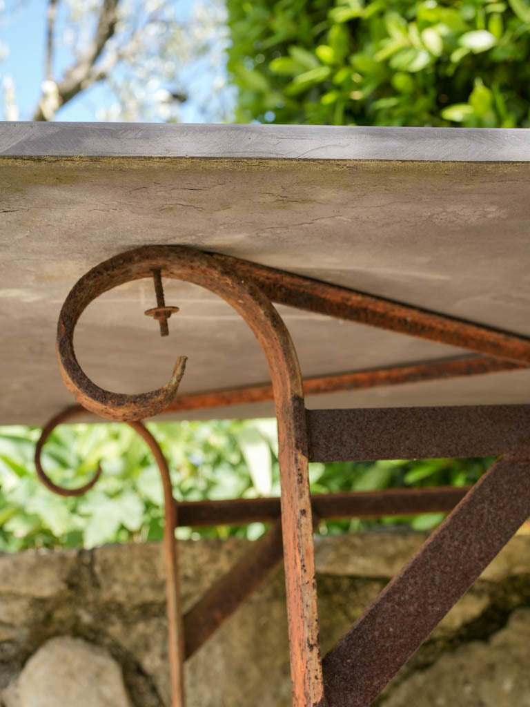 vintage stone top table