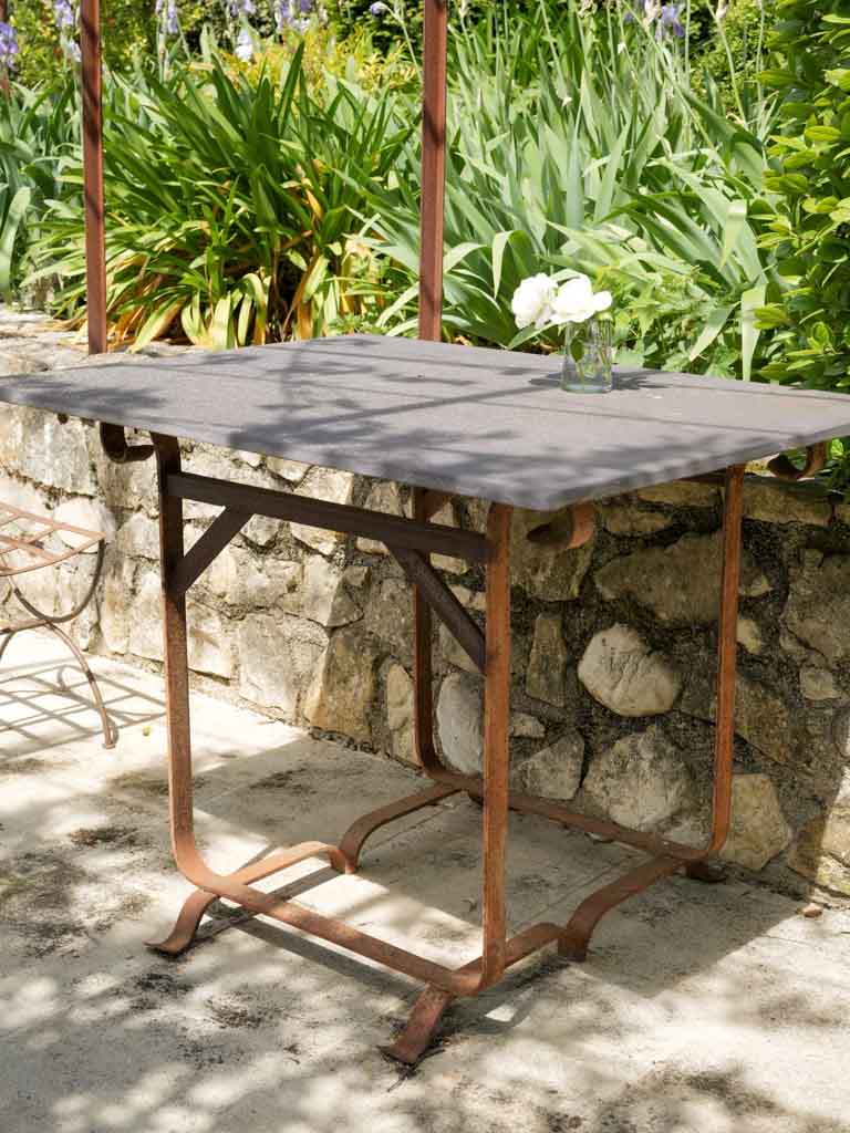 Antique outdoor dining table set