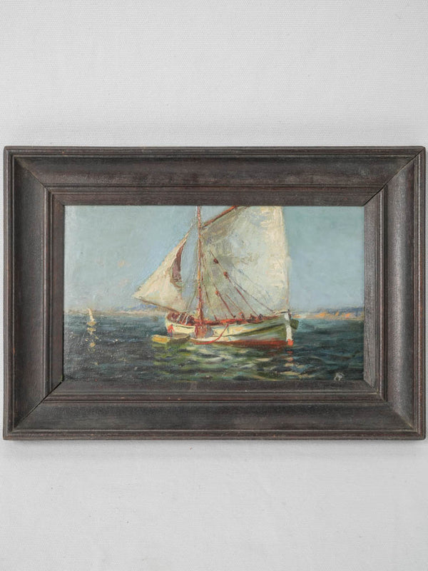 Antique French marine painting