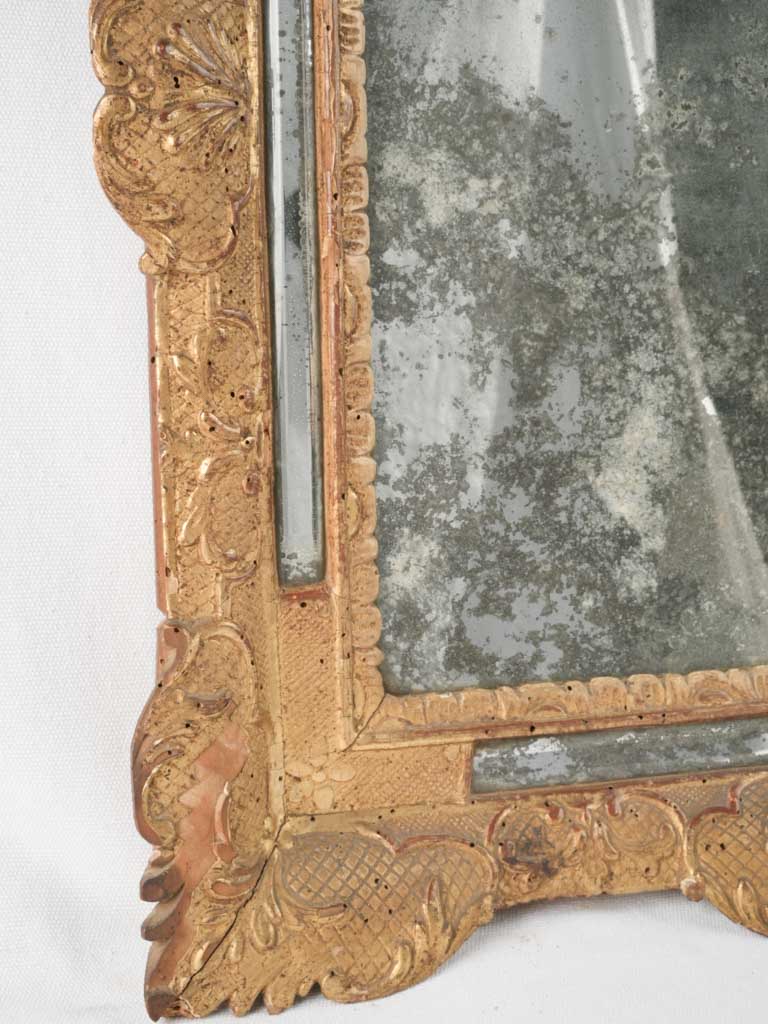 Stately, luxurious, aged gilded mirror