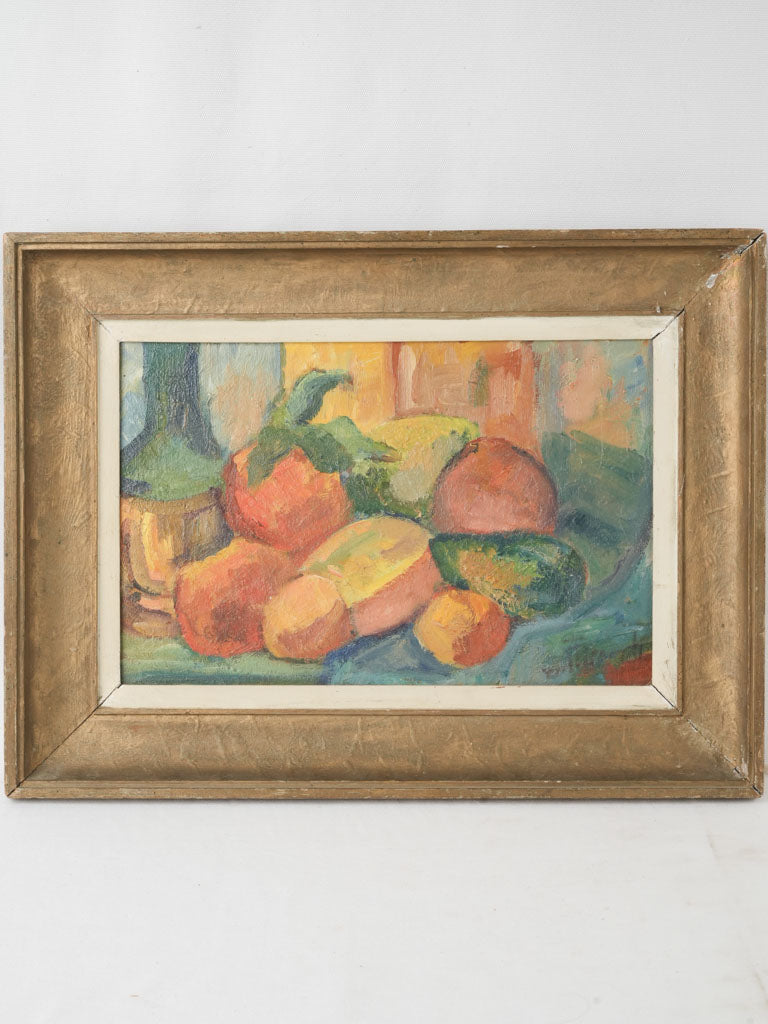 Antique still life with fruit & avocado