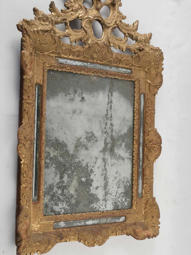 Elegant, intricate Louis XV parclose mirror