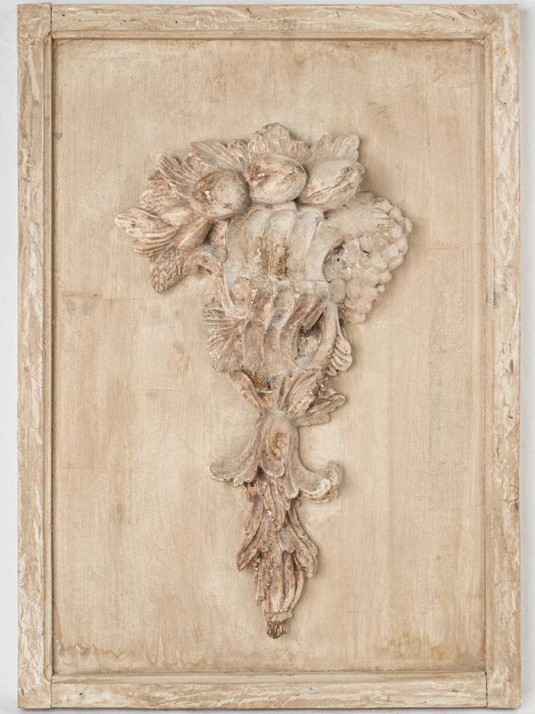 Vintage French boiserie panel, sculptural, elegant