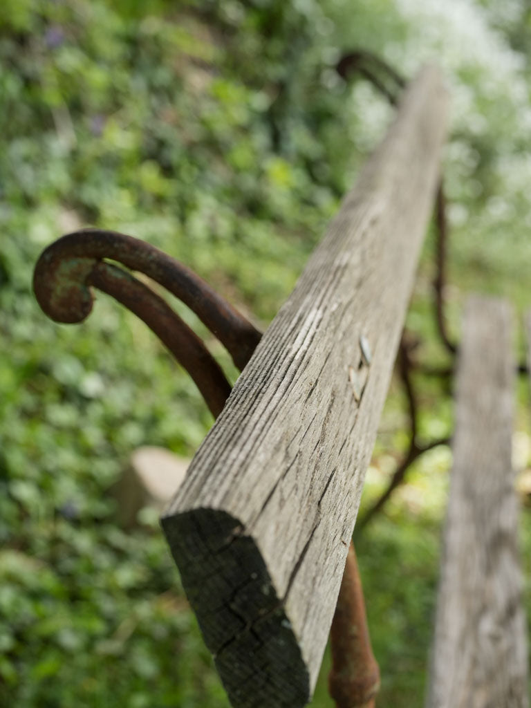 Classic vintage French iron garden chairs