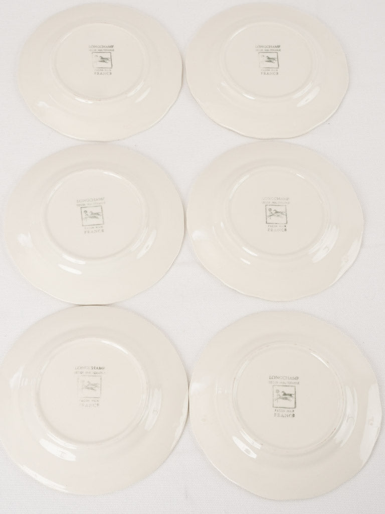 Set of 6 hot air balloon channel Crossing commemorative plates 7½"