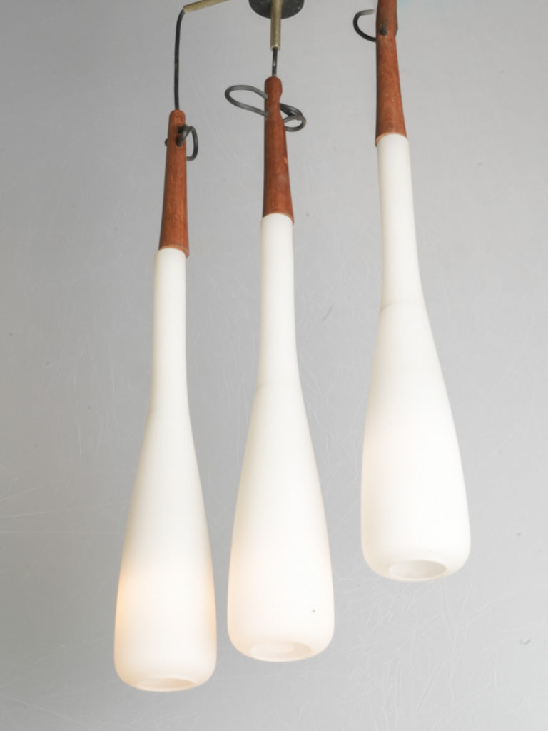 Scandinavian adjustable triple drop light