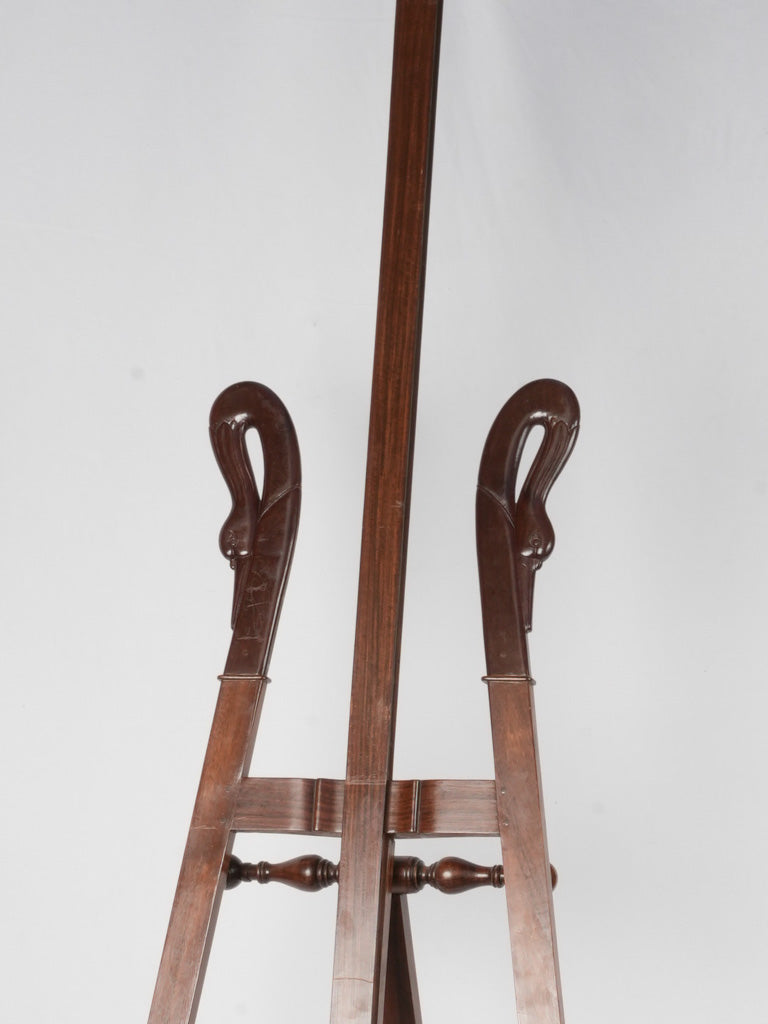 Antique, Detailed Carved Mahogany Easel