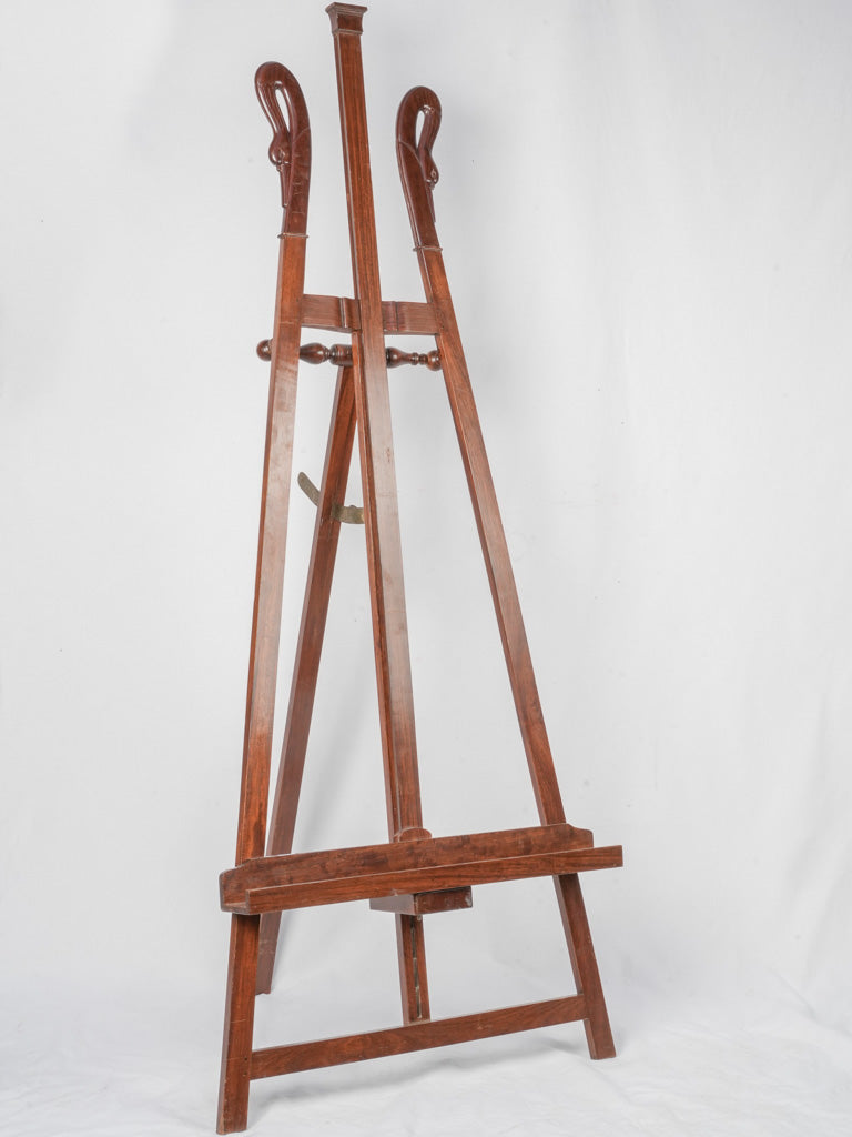 Elegant, Functional French Carved Mahogany Easel