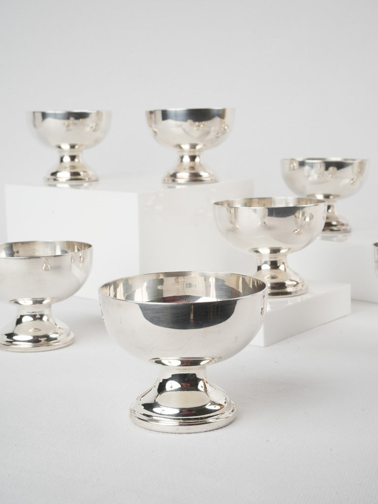 Charming Provencal silver sorbet cups