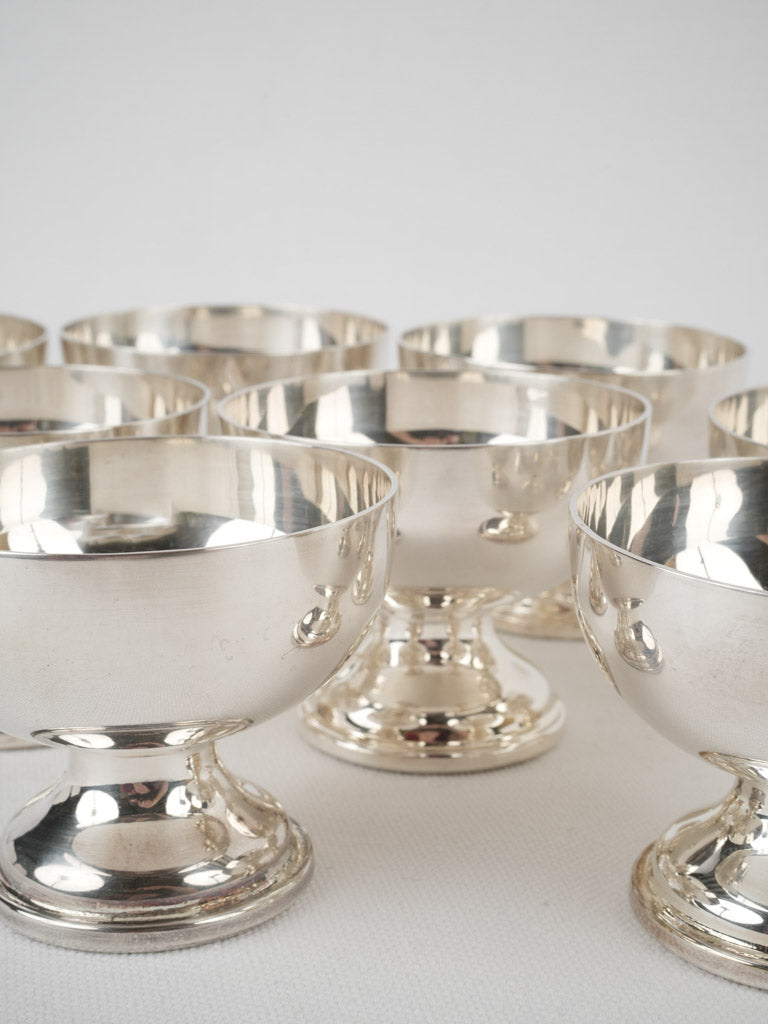 Refined Provence silver dessert cups