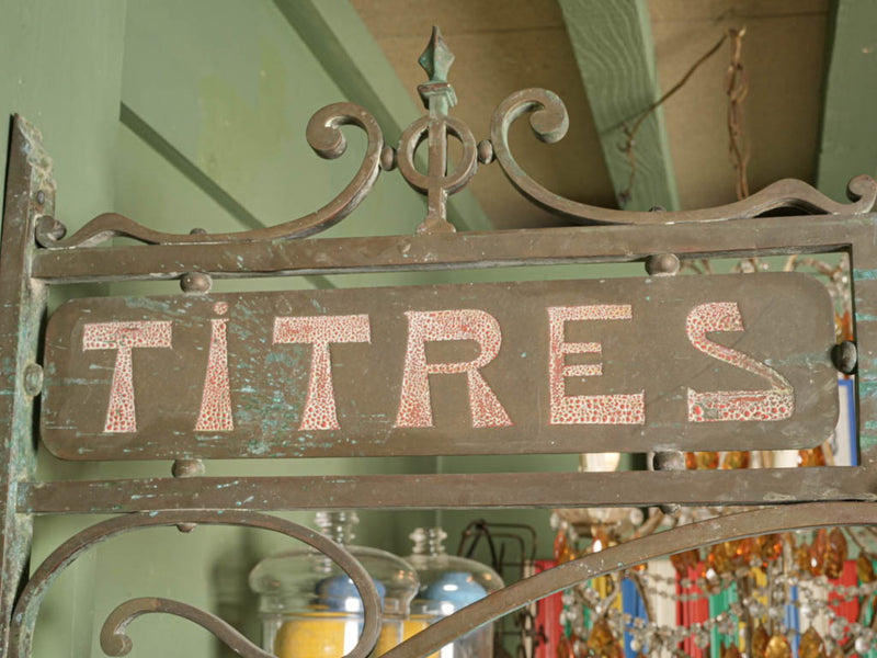 Authentic titres Art Nouveau wall sign 