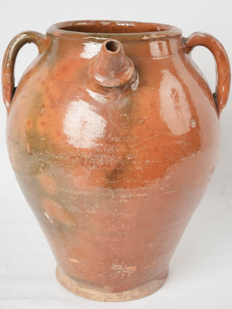 Antique French glazed storage jar  