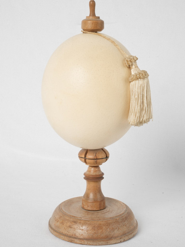 Rustic tasseled egg conversation piece